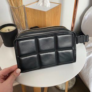 Amanda Uprichard Black Quilted Bum Bag